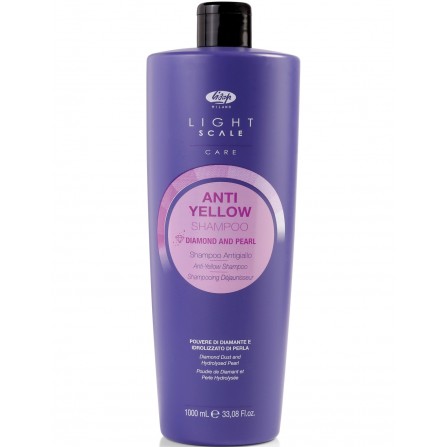 Lisap Light Scale Care Anti Yellow Shampoo Шампоан за премахване на жълти тонове на косата с диамантен прах 1000ml